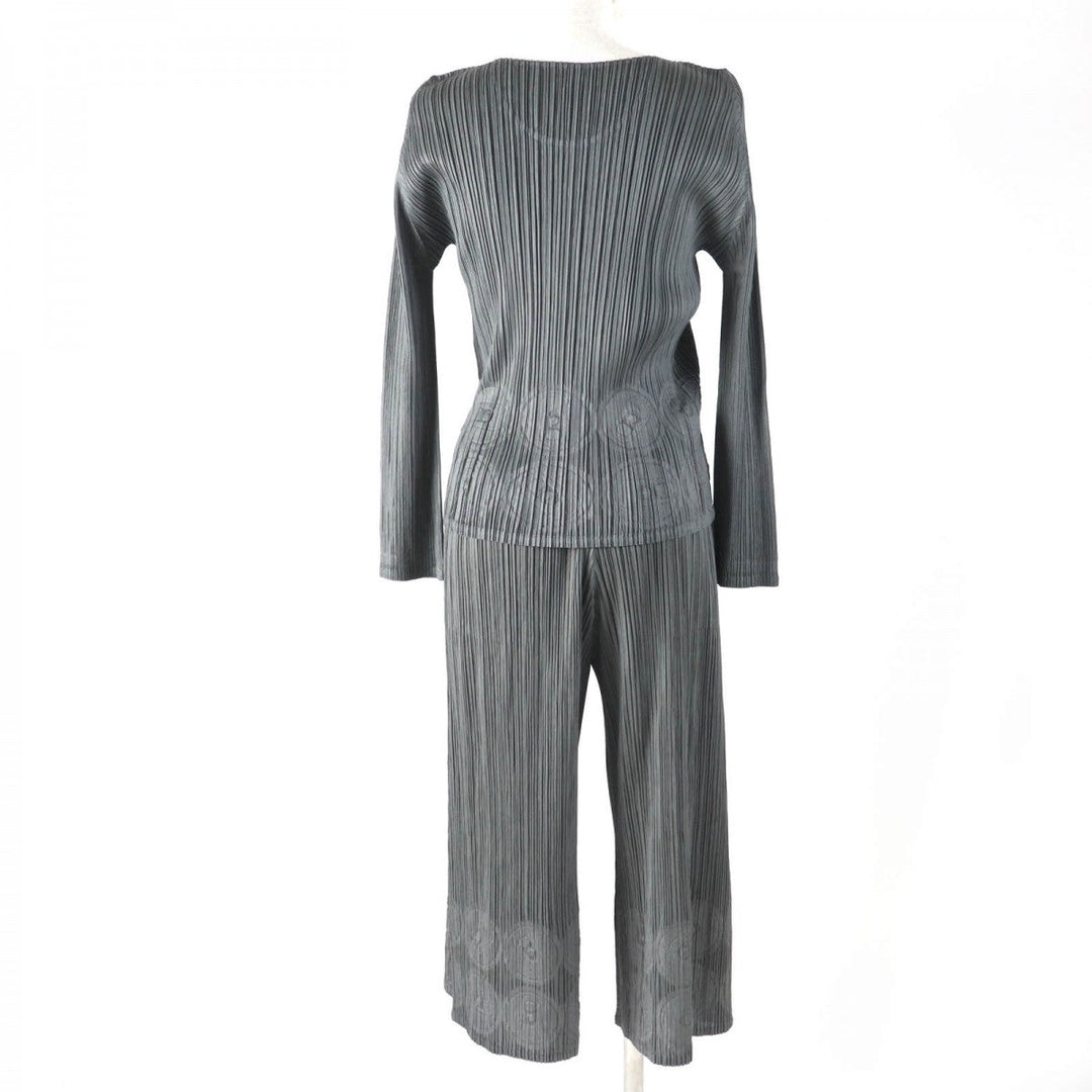 PLEATS PLEASE setup PP83-JK721 PP83-JF723 Main: 100% polyester gray Women Used Authentic