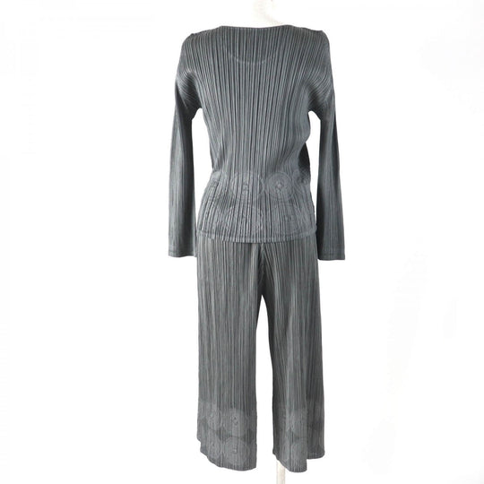 PLEATS PLEASE setup PP83-JK721 PP83-JF723 Main: 100% polyester gray Women Used Authentic