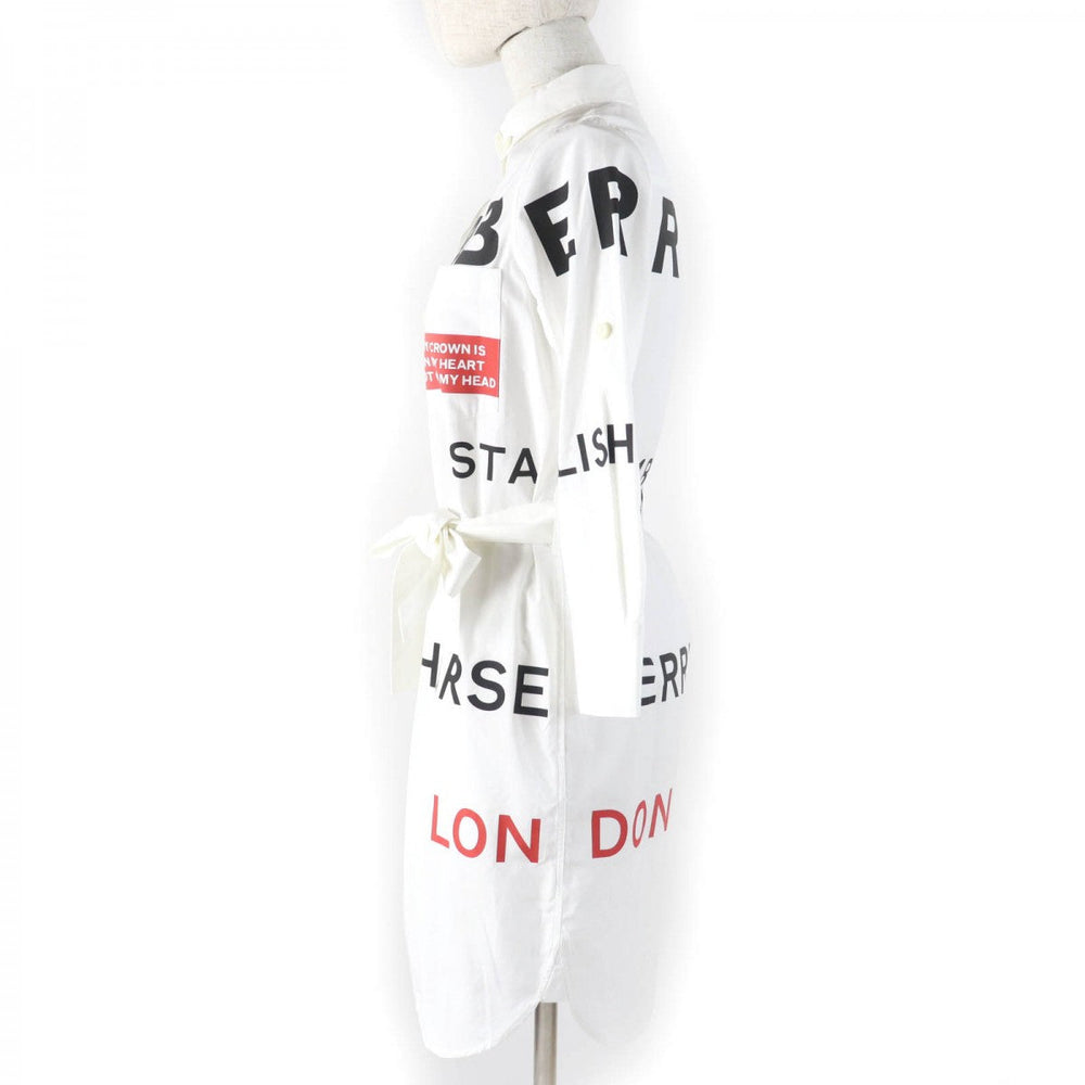 BURBERRY one piece 8013907 Main: 100% cotton white Women 32 Used Authentic