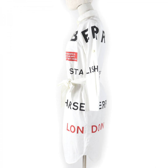 BURBERRY one piece 8013907 Main: 100% cotton white Women 32 Used Authentic