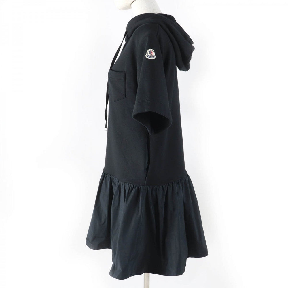 MONCLER one piece Main: 93% cotton, Main: 7% nylon, Lining: 100% polyester, Part: 100% polyester black ABITO Women S Used Authentic