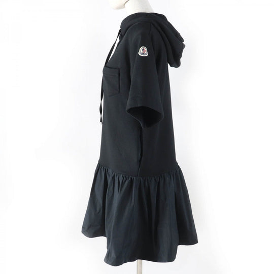 MONCLER one piece Main: 93% cotton, Main: 7% nylon, Lining: 100% polyester, Part: 100% polyester black ABITO Women S Used Authentic