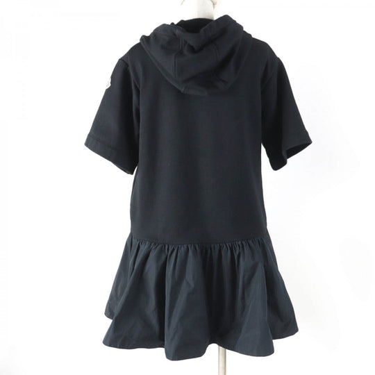 MONCLER one piece Main: 93% cotton, Main: 7% nylon, Lining: 100% polyester, Part: 100% polyester black ABITO Women S Used Authentic