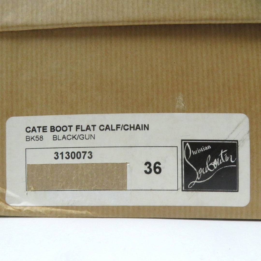Christian Louboutin Knee-high boots 3130073 Main: Leather black CATE BOOT FLAT CALF Women 36 Used Authentic