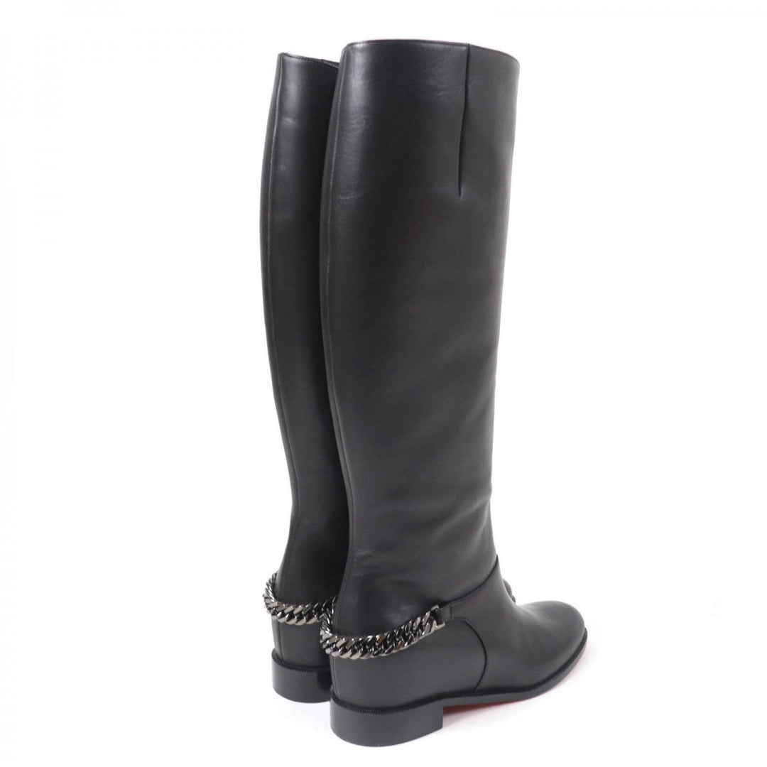 Christian Louboutin Knee-high boots 3130073 Main: Leather black CATE BOOT FLAT CALF Women 36 Used Authentic