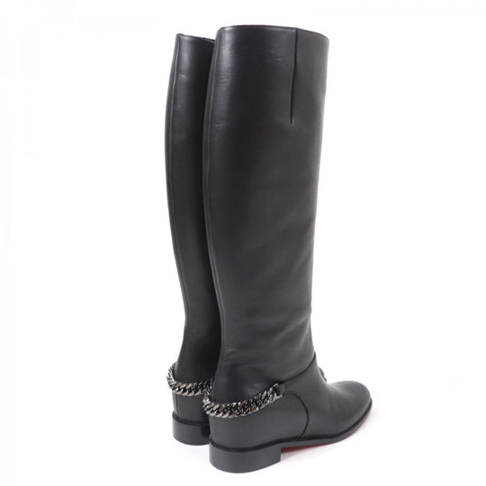 Christian Louboutin Knee-high boots 3130073 Main: Leather black CATE BOOT FLAT CALF Women 36 Used Authentic