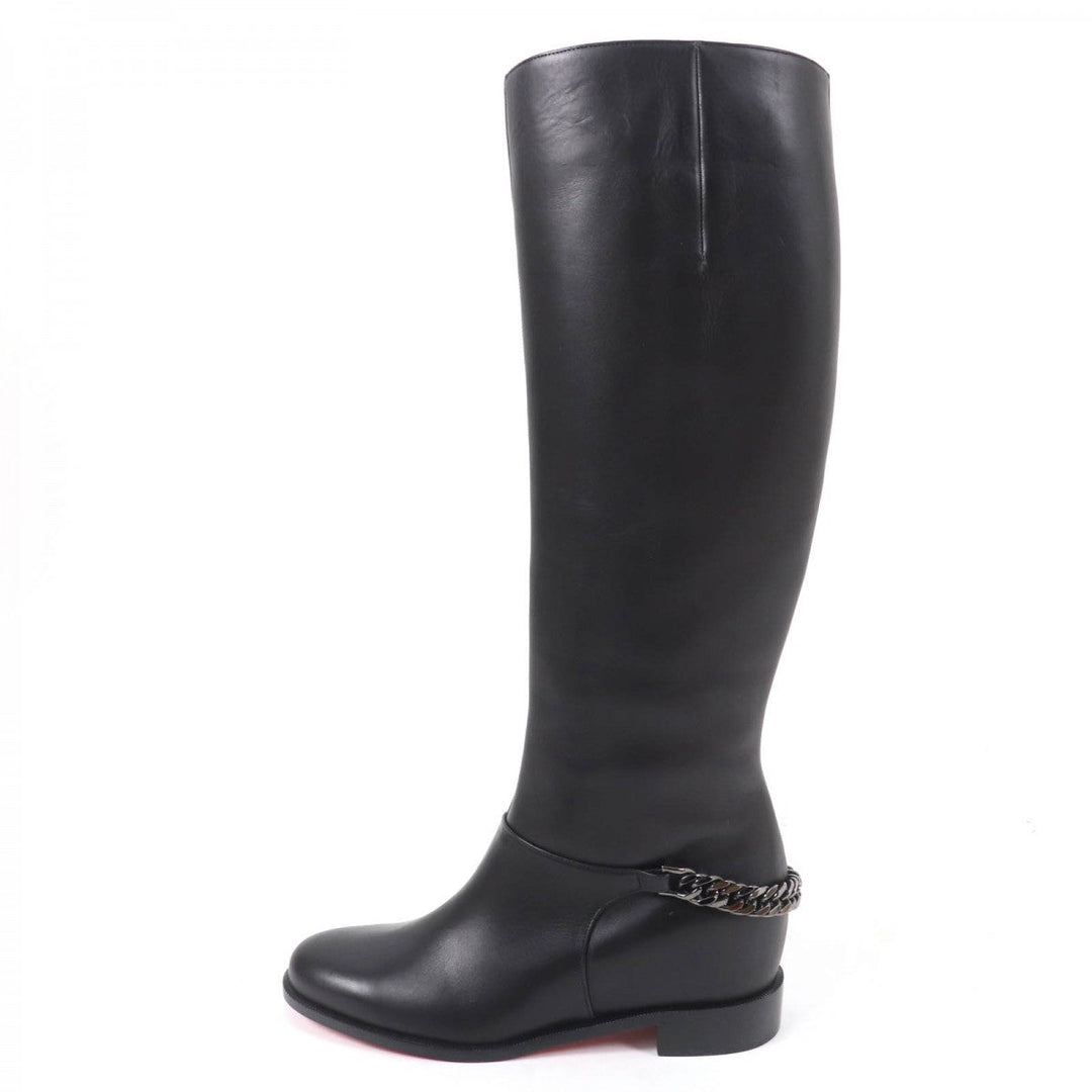 Christian Louboutin Knee-high boots 3130073 Main: Leather black CATE BOOT FLAT CALF Women 36 Used Authentic