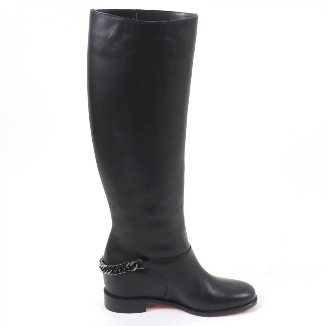 Christian Louboutin Knee-high boots 3130073 Main: Leather black CATE BOOT FLAT CALF Women 36 Used Authentic