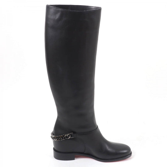 Christian Louboutin Knee-high boots 3130073 Main: Leather black CATE BOOT FLAT CALF Women 36 Used Authentic
