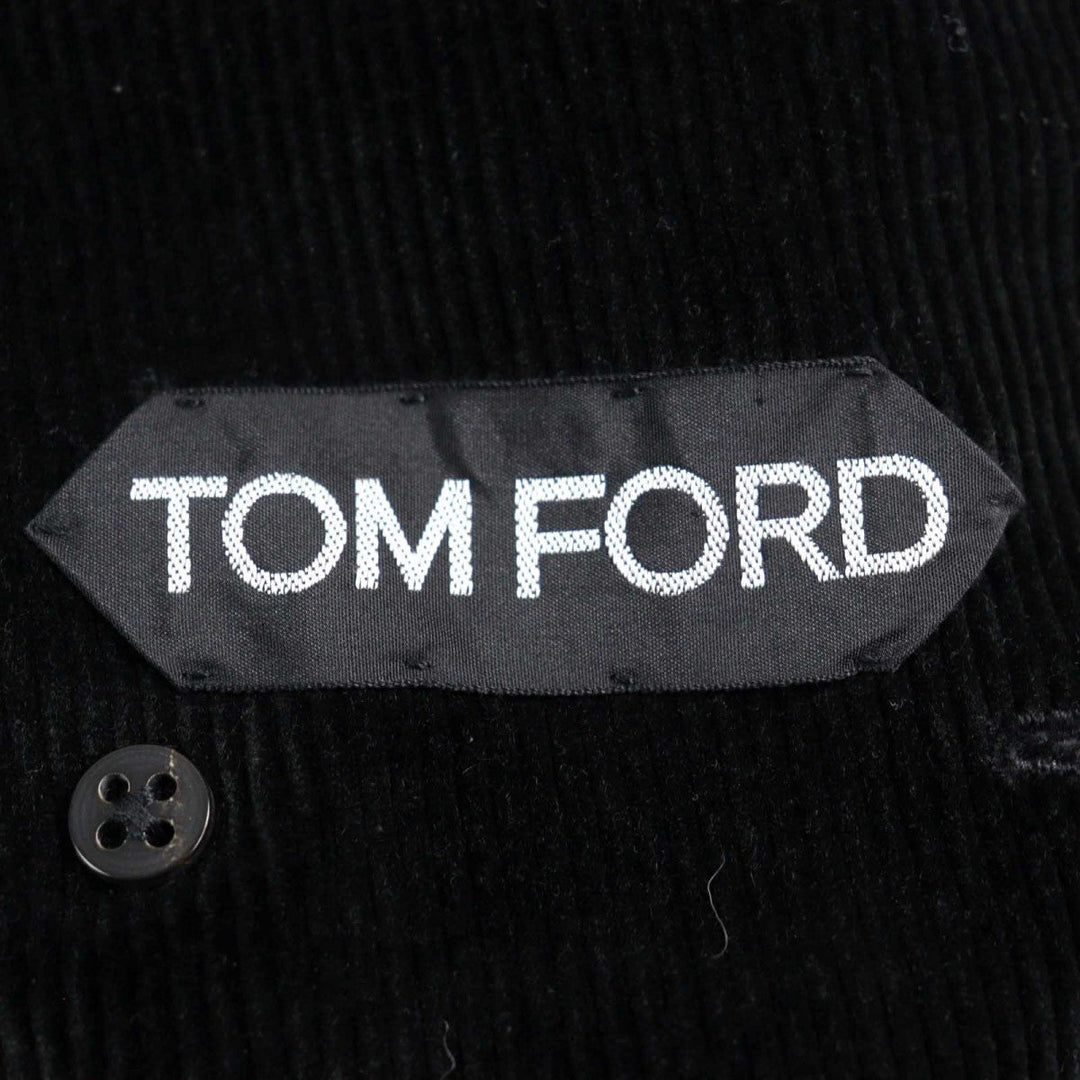 TOM FORD pea coat TFO719 Outer: 65% cotton, Outer: 35% recycled fiber, Lining: 60% cupra, Lining: 40% cotton, Sleeve lining: 100% cupra black mens 46 Used Authentic