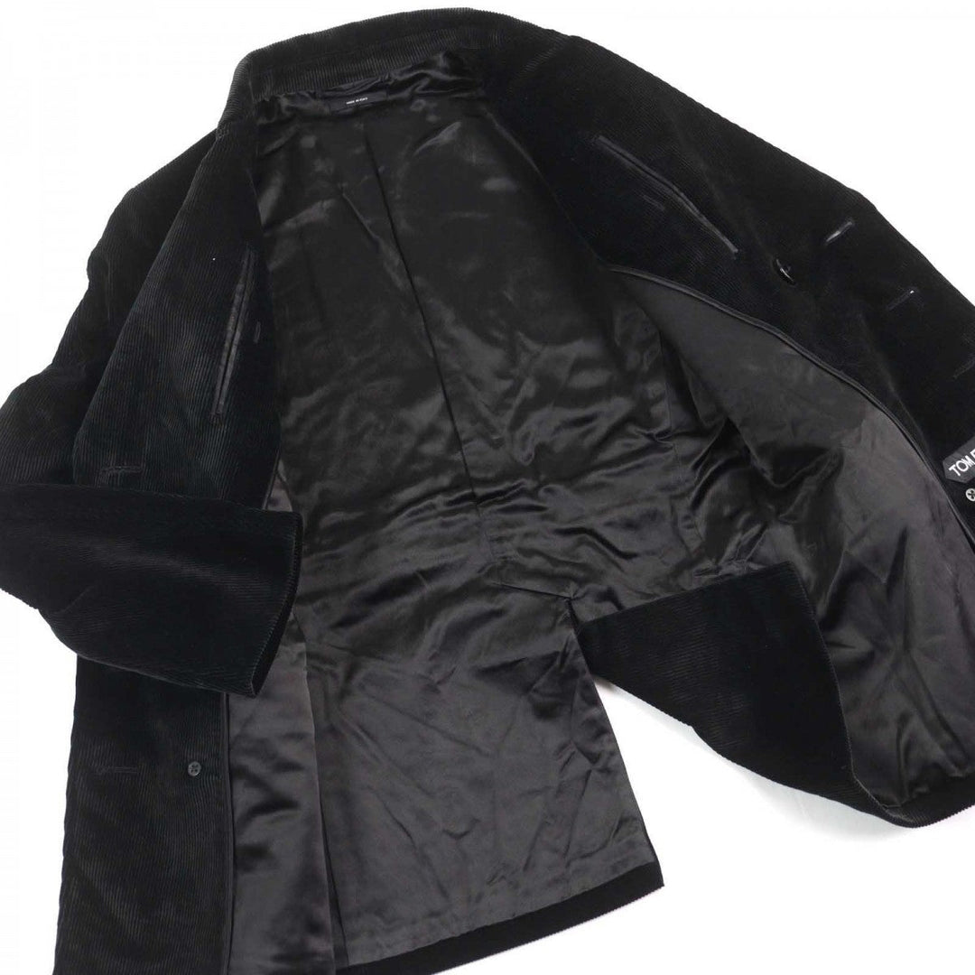TOM FORD pea coat TFO719 Outer: 65% cotton, Outer: 35% recycled fiber, Lining: 60% cupra, Lining: 40% cotton, Sleeve lining: 100% cupra black mens 46 Used Authentic