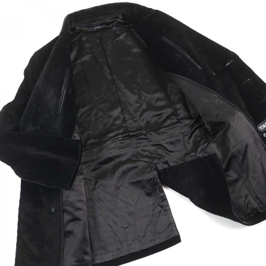 TOM FORD pea coat TFO719 Outer: 65% cotton, Outer: 35% recycled fiber, Lining: 60% cupra, Lining: 40% cotton, Sleeve lining: 100% cupra black mens 46 Used Authentic