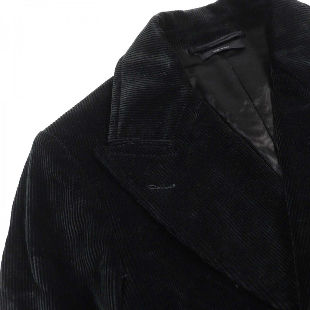 TOM FORD pea coat TFO719 Outer: 65% cotton, Outer: 35% recycled fiber, Lining: 60% cupra, Lining: 40% cotton, Sleeve lining: 100% cupra black mens 46 Used Authentic