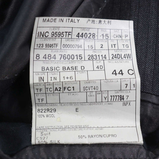TOM FORD suit 24DL4W Outer: 100% wool, Lining: 50% silk, Lining: 50% rayon Grey Stripe Pattern WINDSOR Windsor mens 44 Used Authentic