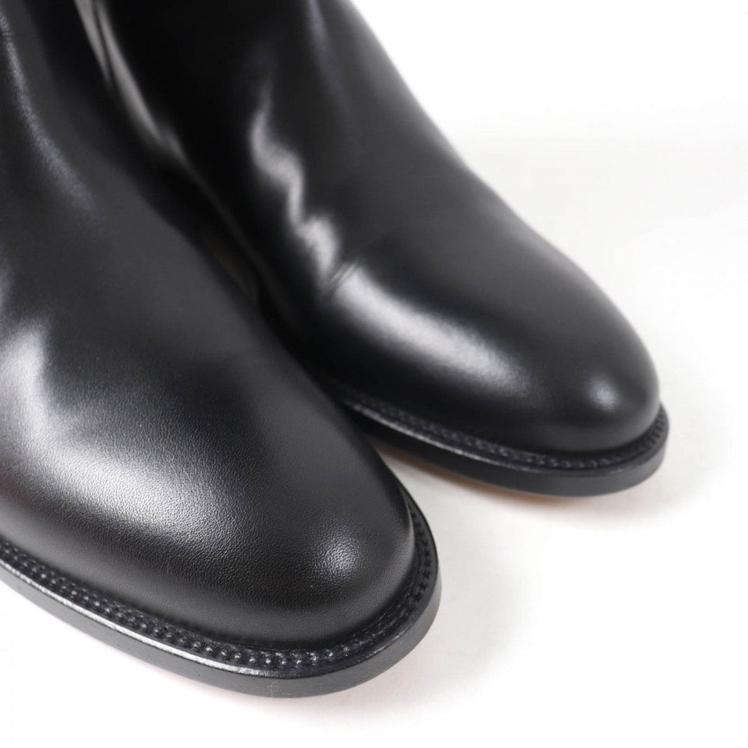 HERMES Knee-high boots Main: Leather black Women 37 Used Authentic