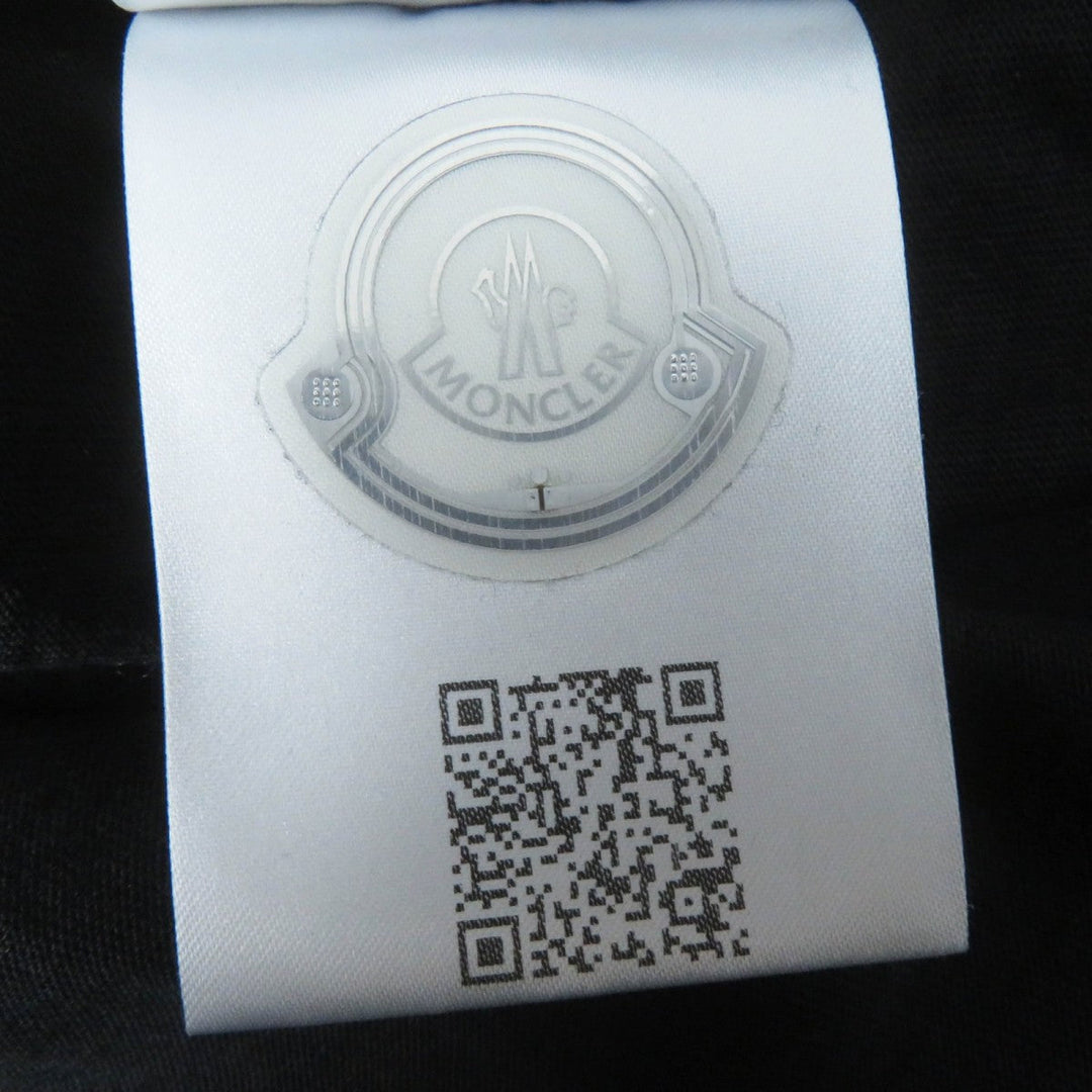 MONCLER Short sleeve T-shirt Main: 100% cotton, Part: 100% cotton black Women S Used Authentic