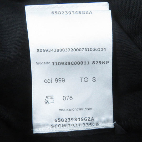 MONCLER Short sleeve T-shirt Main: 100% cotton, Part: 100% cotton black Women S Used Authentic