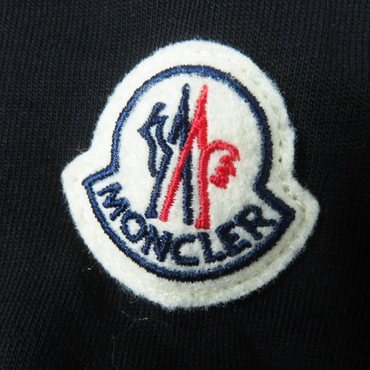MONCLER Short sleeve T-shirt Main: 100% cotton, Part: 100% cotton black Women S Used Authentic