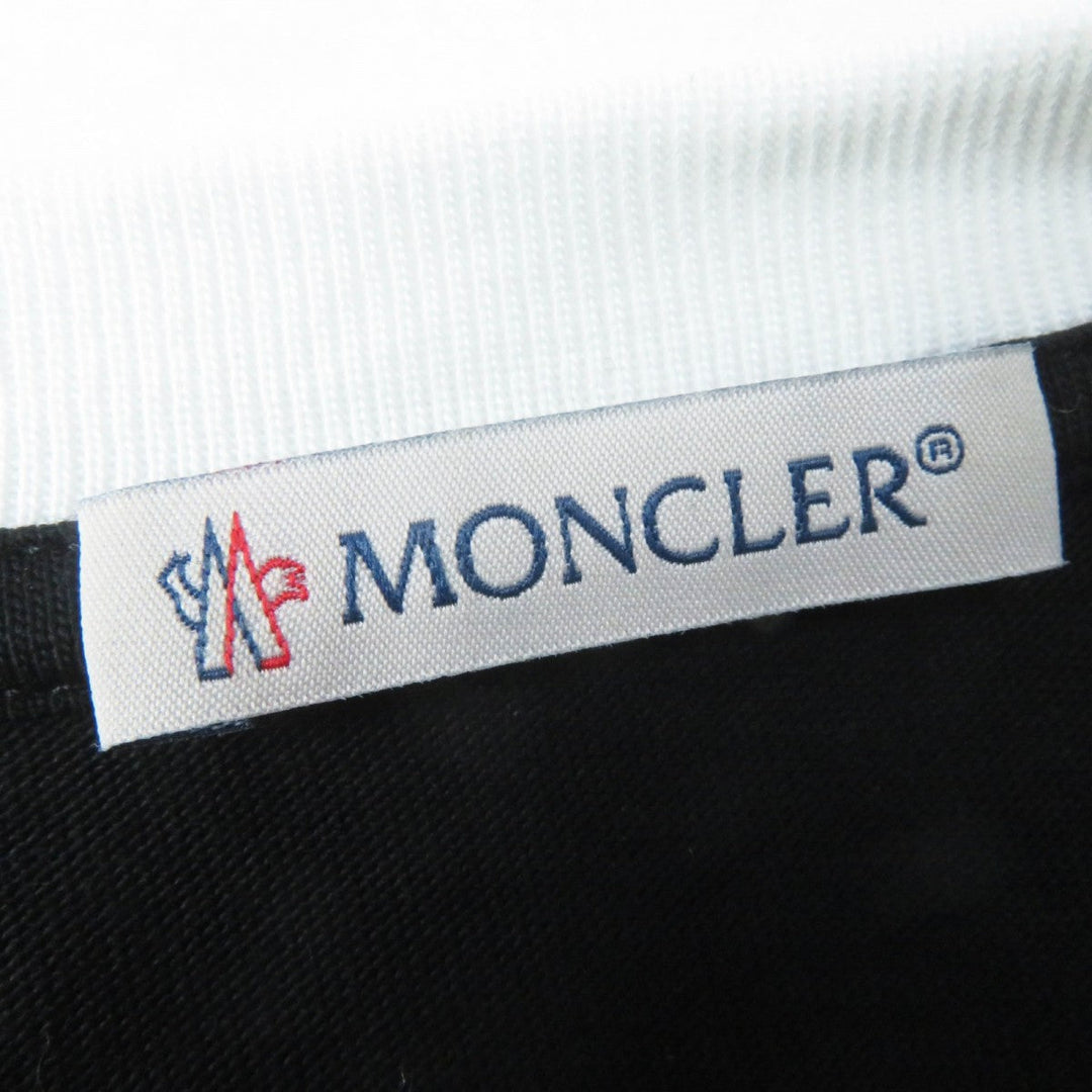 MONCLER Short sleeve T-shirt Main: 100% cotton, Part: 100% cotton black Women S Used Authentic