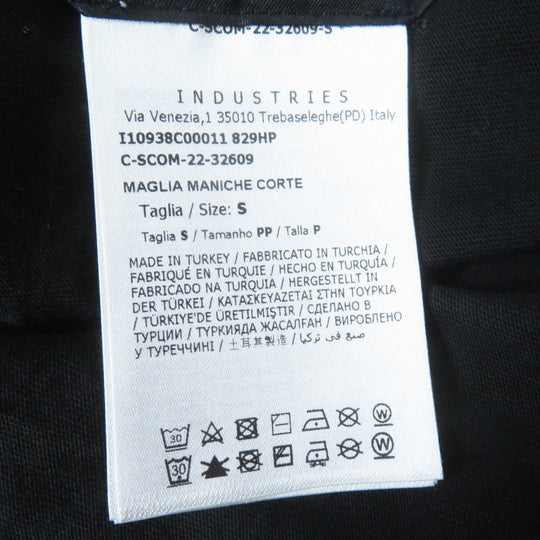 MONCLER Short sleeve T-shirt Main: 100% cotton, Part: 100% cotton black Women S Used Authentic