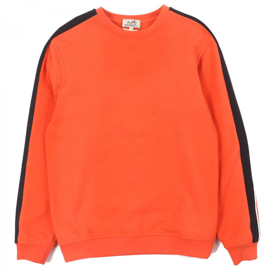 HERMES sweat Main: 100% cotton, part: 90% cotton, part: 10% polyurethane, part: 80% nylon, part: 20% polyurethane Orange black white Run H mens XS Used Authentic