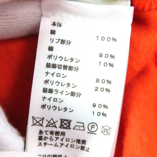 HERMES sweat Main: 100% cotton, part: 90% cotton, part: 10% polyurethane, part: 80% nylon, part: 20% polyurethane Orange black white Run H mens XS Used Authentic