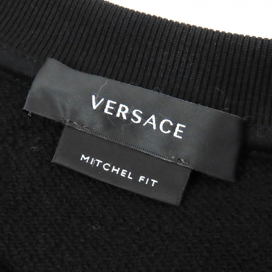 VERSACE sweat 1003992 Main: 100% cotton, Part: 100% cotton Black White La Greca mens M Used Authentic