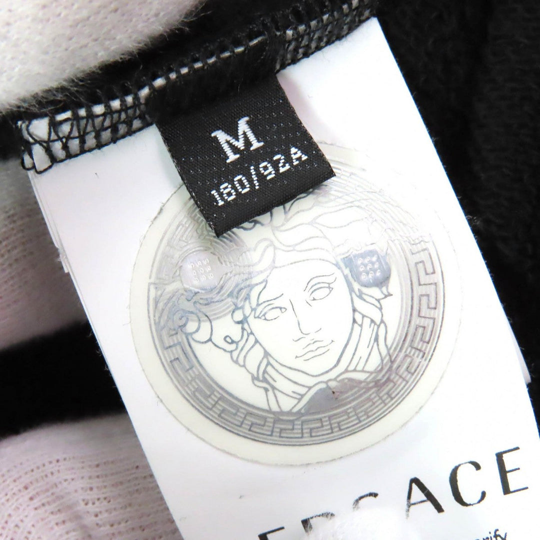 VERSACE sweat 1003992 Main: 100% cotton, Part: 100% cotton Black White La Greca mens M Used Authentic