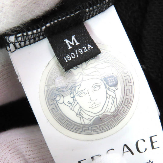VERSACE sweat 1003992 Main: 100% cotton, Part: 100% cotton Black White La Greca mens M Used Authentic