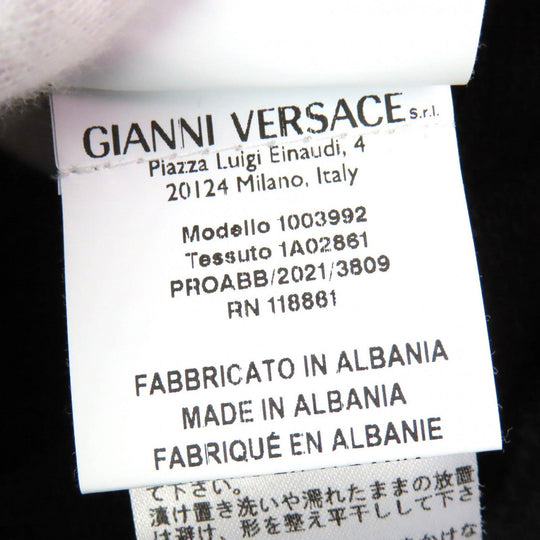 VERSACE sweat 1003992 Main: 100% cotton, Part: 100% cotton Black White La Greca mens M Used Authentic