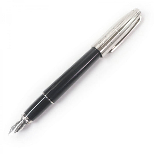 Dupont fountain pen Pen point: 14K Black Silver Fidelio mens Used Authentic