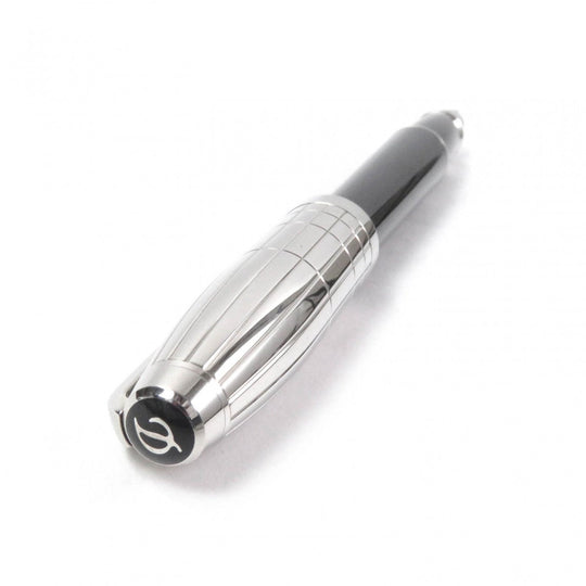 Dupont fountain pen Pen point: 14K Black Silver Fidelio mens Used Authentic