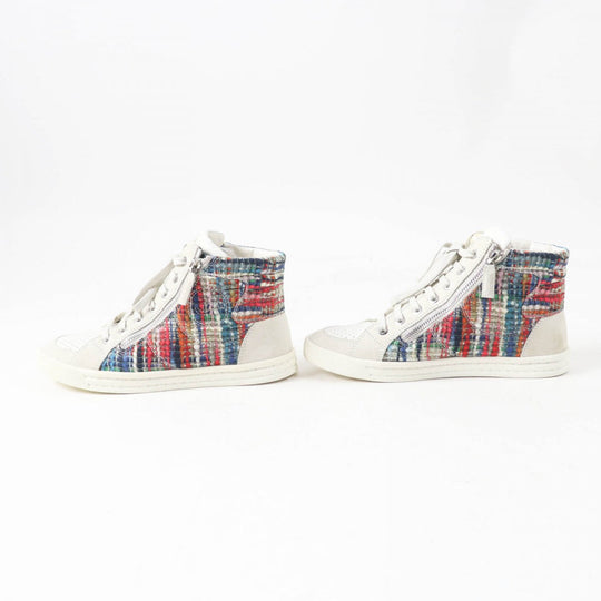 CHANEL High cut sneakers G29918 Main: Suede leather light gray multi Women 36 Used Authentic