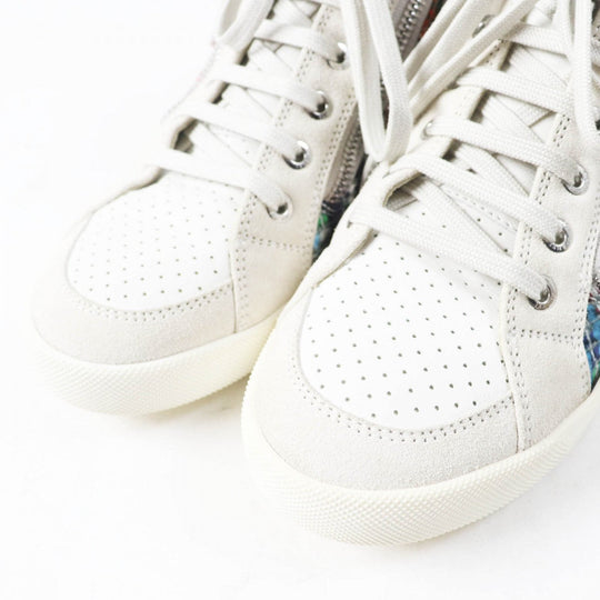 CHANEL High cut sneakers G29918 Main: Suede leather light gray multi Women 36 Used Authentic