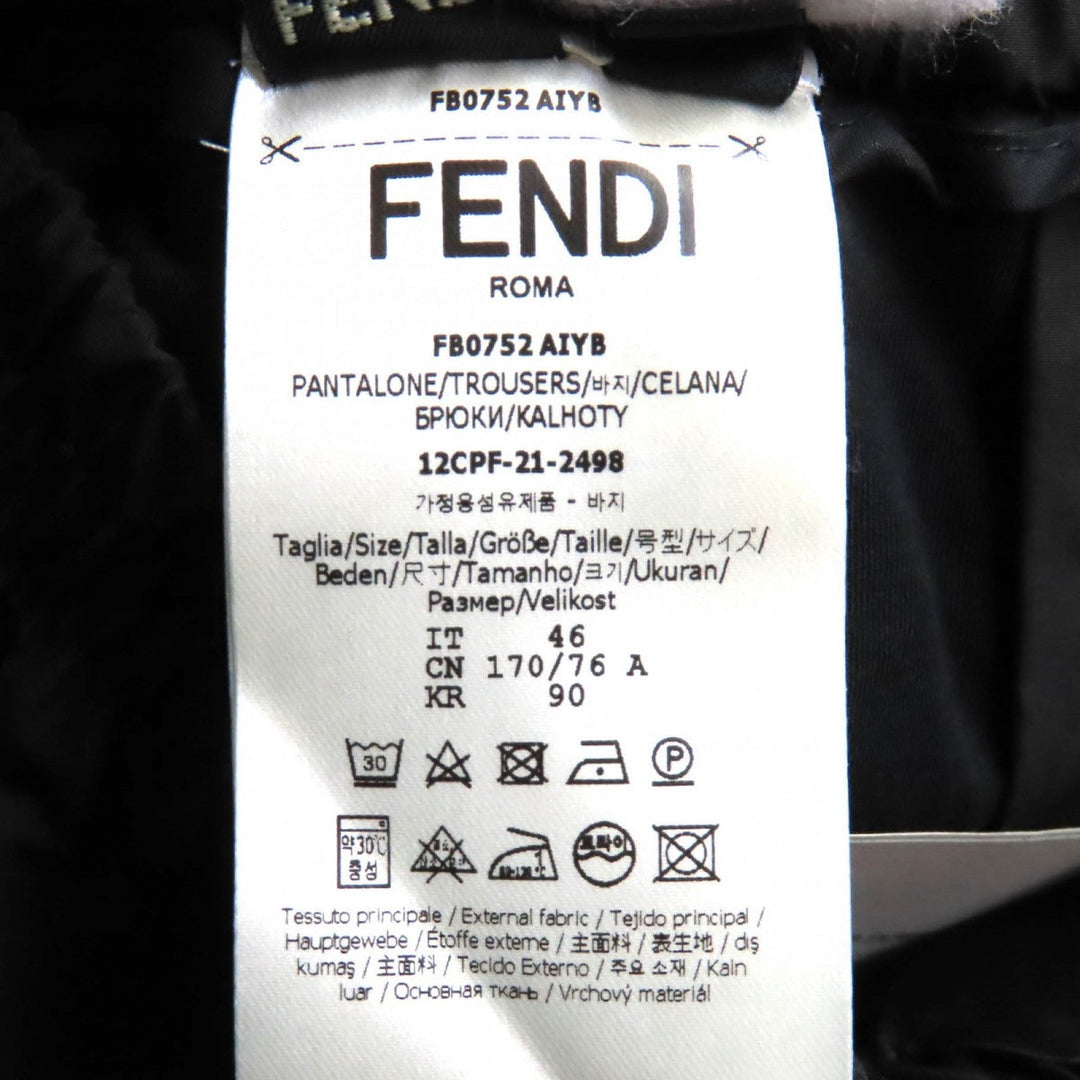 FENDI Pants FB0752 Outer: 100% polyester, Filling: 100% polyester black mens 46 Used Authentic