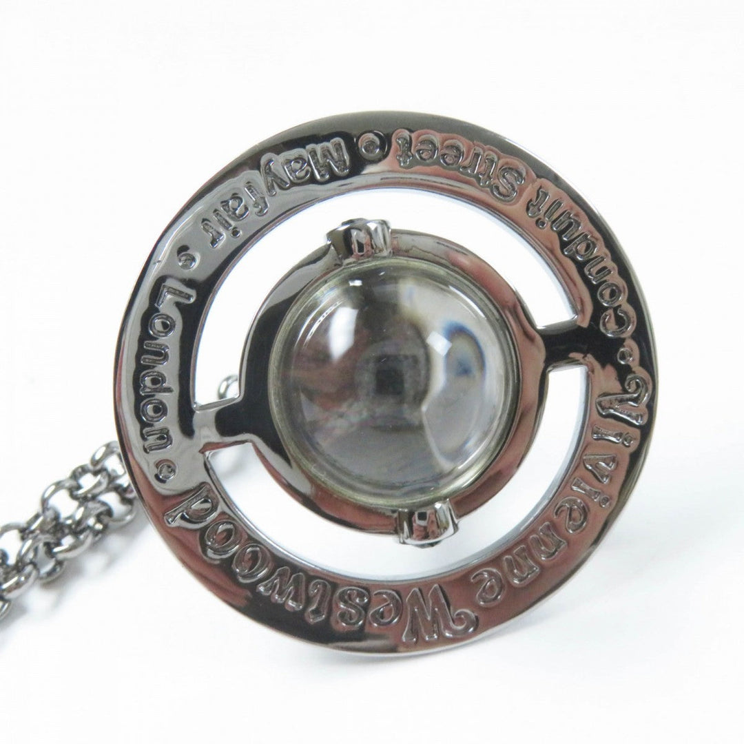 Vivienne Westwood Necklace Silver plated, Natural stone, Rhinestone Gunmetal Multi Giant Rhinestones Orb Necklace Large