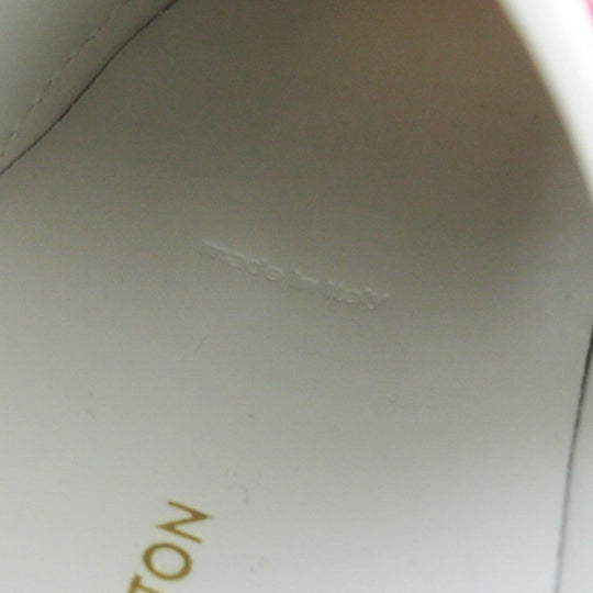 LOUIS VUITTON Low cut sneakers Part: Leather, Part: Canvas Red white Stellar line Women 35.5 Used Authentic
