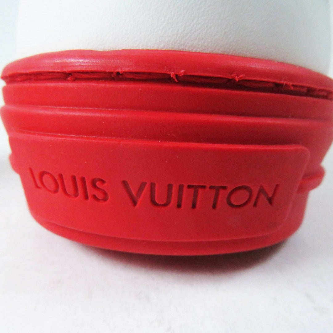 LOUIS VUITTON Low cut sneakers Part: Leather, Part: Canvas Red white Stellar line Women 35.5 Used Authentic