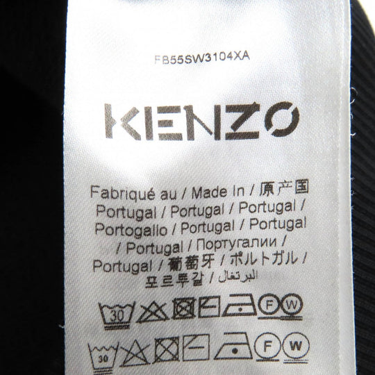 KENZO Hoodie FB55SW3104XA Main: 100% cotton, Part: 98% cotton, Part: 2% polyurethane, Part: 100% polyester, Part: 95% cotton Black White Blue type mens XL Used Authentic