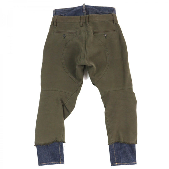 DSQUARED2 Pants S74FZ0014 Outer: 100% cotton, part: 98% cotton, part: 2% polyurethane Khaki Indigo Blue mens 44 Used Authentic