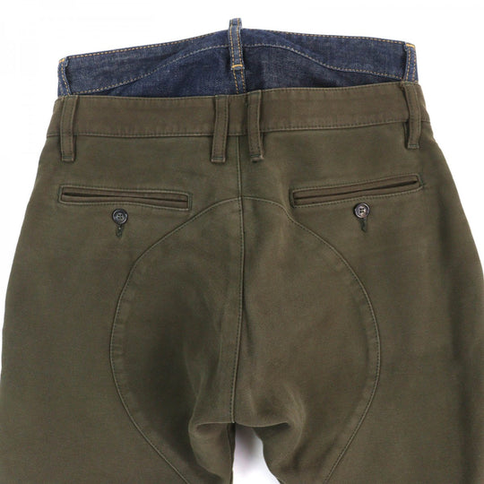 DSQUARED2 Pants S74FZ0014 Outer: 100% cotton, part: 98% cotton, part: 2% polyurethane Khaki Indigo Blue mens 44 Used Authentic