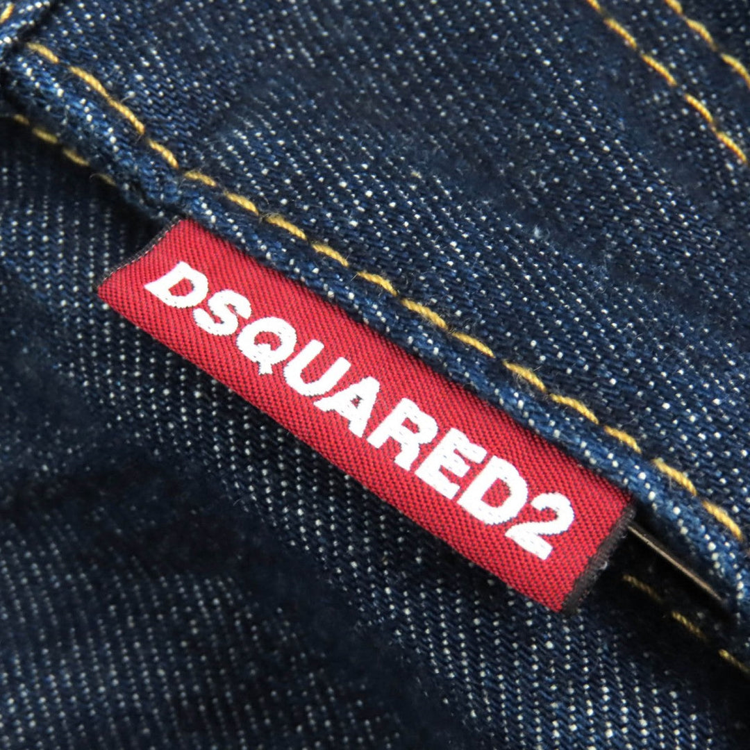 DSQUARED2 Pants S74FZ0014 Outer: 100% cotton, part: 98% cotton, part: 2% polyurethane Khaki Indigo Blue mens 44 Used Authentic