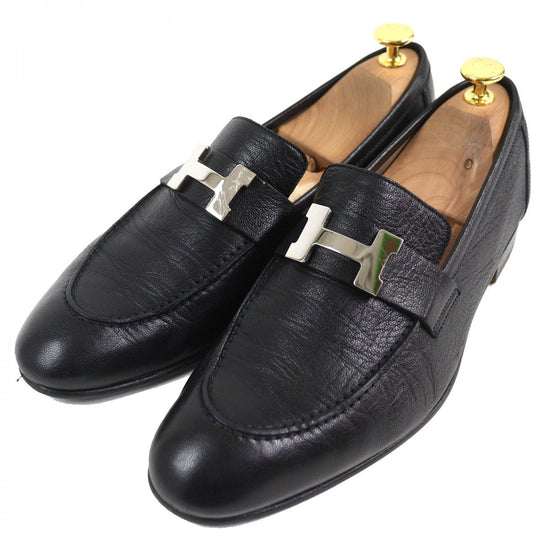 HERMES loafers 172368Z leather black Constance 40.5