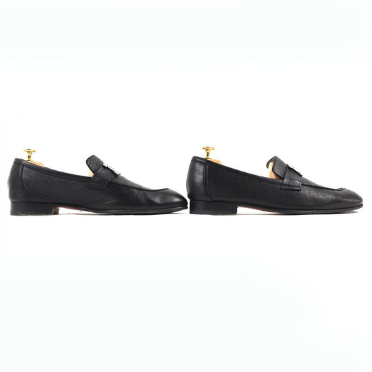HERMES loafers 172368Z leather black Constance 40.5
