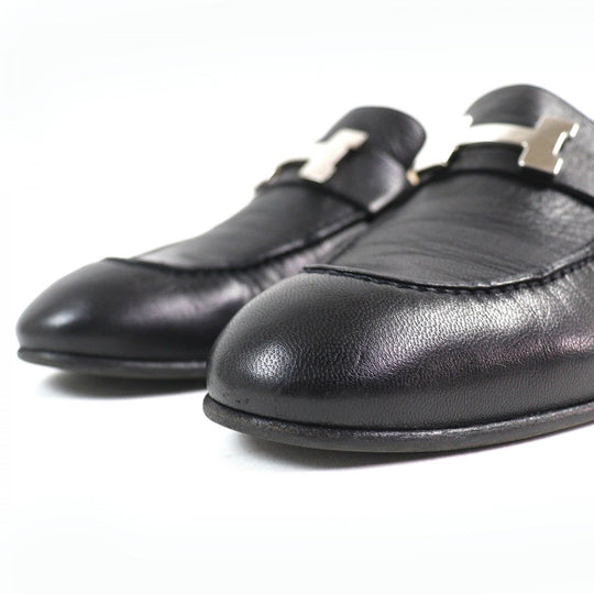 HERMES loafers 172368Z leather black Constance 40.5