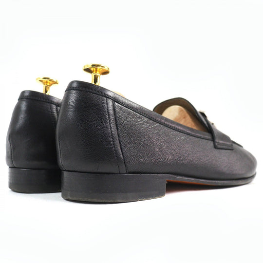 HERMES loafers 172368Z leather black Constance 40.5