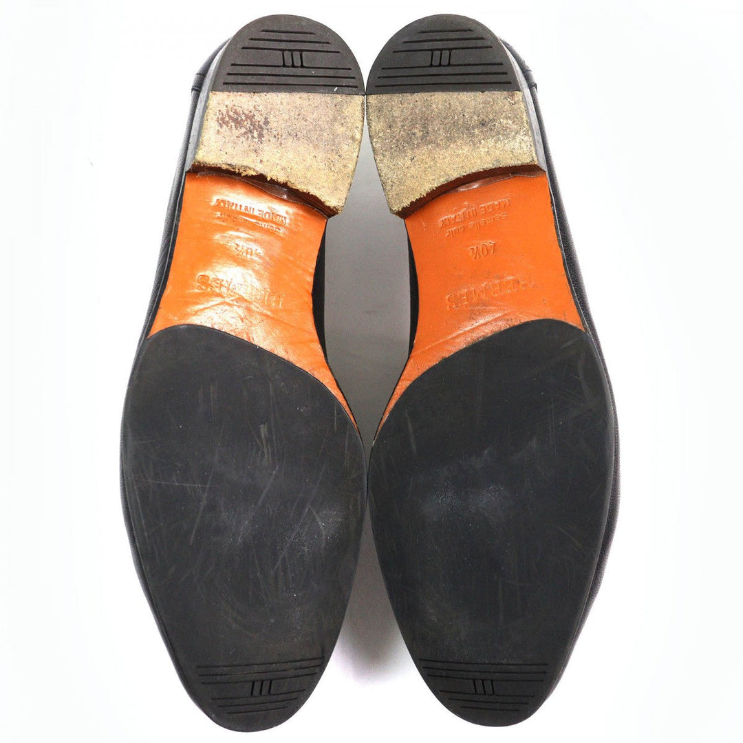 HERMES loafers 172368Z leather black Constance 40.5