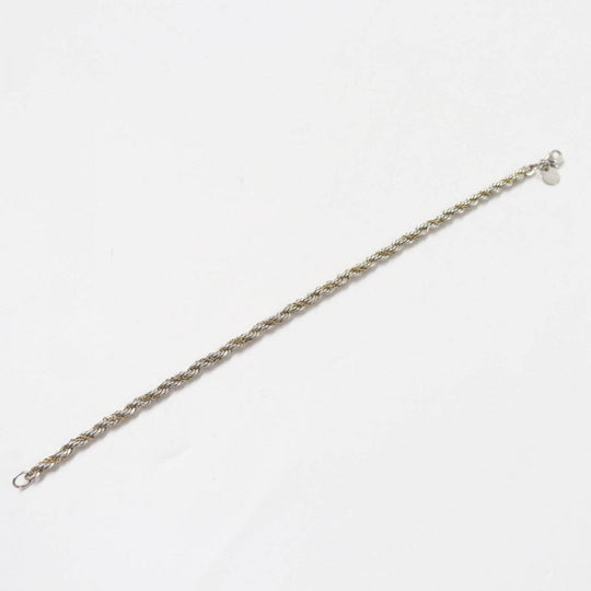 TIFFANY&Co. bracelet Main�FSV925 , Main�F750 Silver gold Twisted Bracelet Women Used Authentic