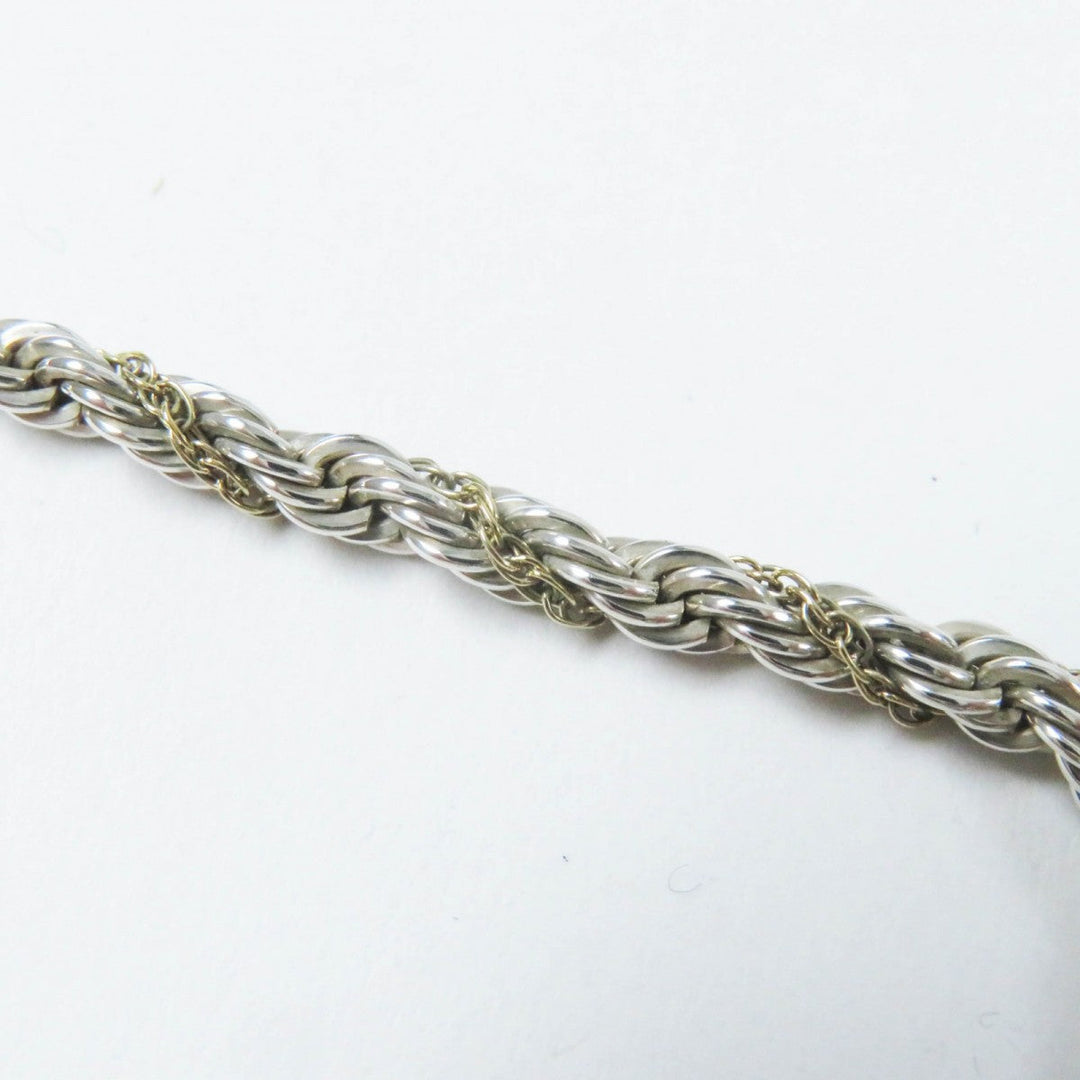 TIFFANY&Co. bracelet Main�FSV925 , Main�F750 Silver gold Twisted Bracelet Women Used Authentic