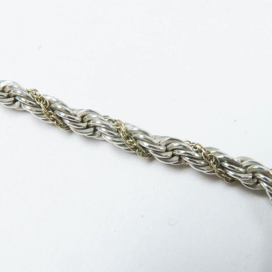TIFFANY&Co. bracelet Main�FSV925 , Main�F750 Silver gold Twisted Bracelet Women Used Authentic